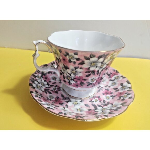 Royal Albert Tea Cup & Saucer set Garden Party Series Pink Surprise - Picture 5 of 11